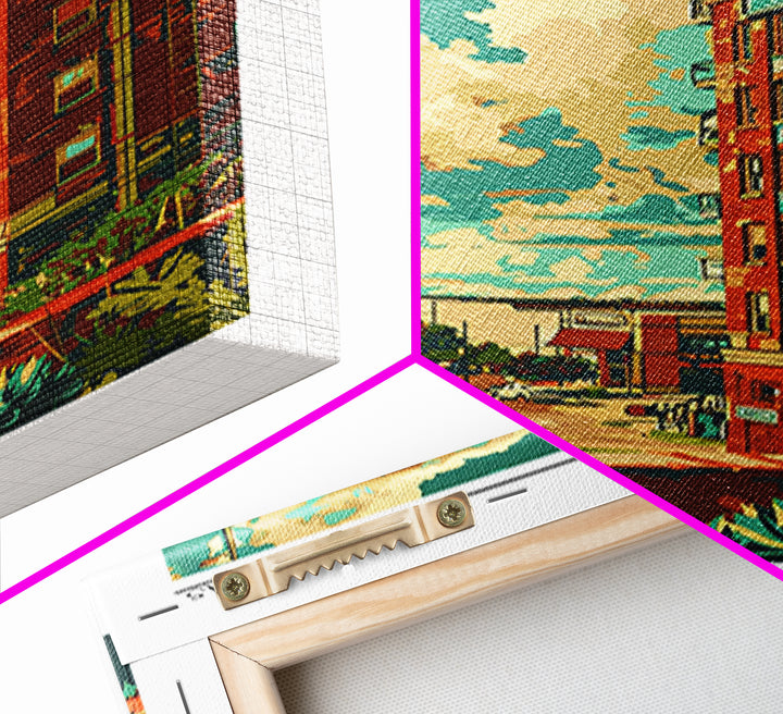 Lubbock Travel Poster, Framed Canvas Print, City Travel Poster, Travel Wall Decor, Living Room Wall Art, Home Office Decor, Wall Art