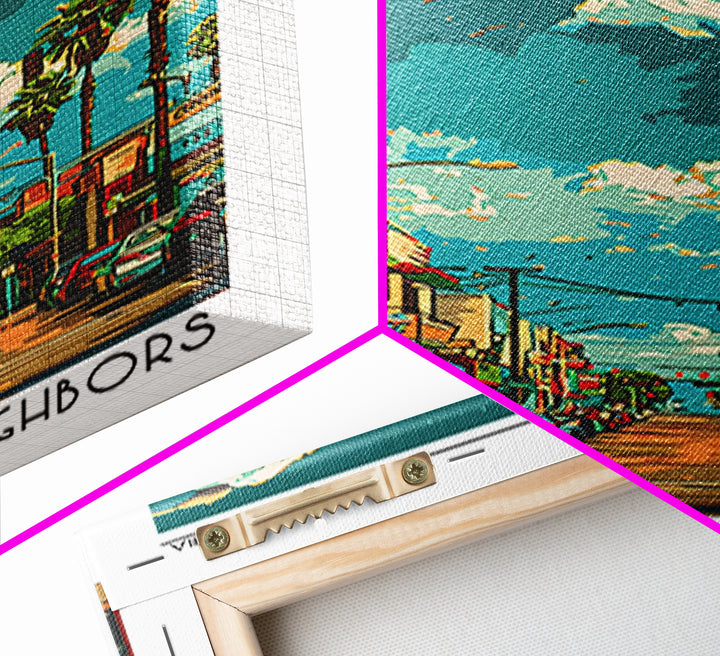 Modesto Travel Poster, Canvas Print, Travel Wall Art, City Wall Art, City Illustration, Travel Print, Vintage Poster, City Art Print
