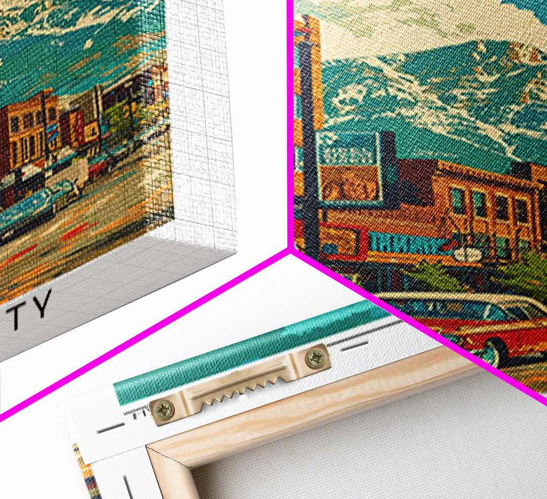 Provo Travel Poster, Canvas Print, Retro Wall Art, Travel Print, Mid Century Wall Art, Art Print, City Art Print, City Travel Poster