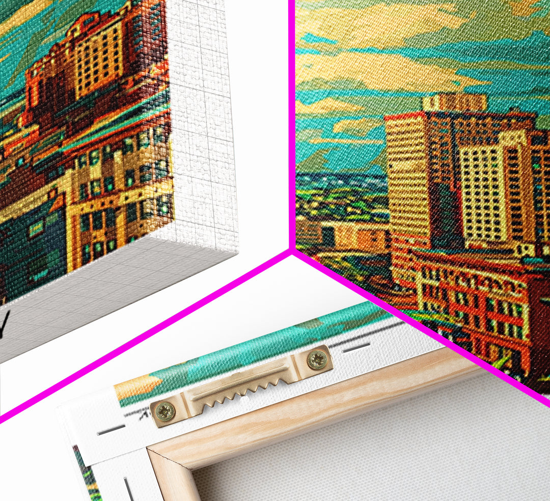 Rochester New York Travel Poster, Canvas Print, Travel Wall Art, City Wall Art, Vintage Travel, City Art Print, Living Room Wall Art