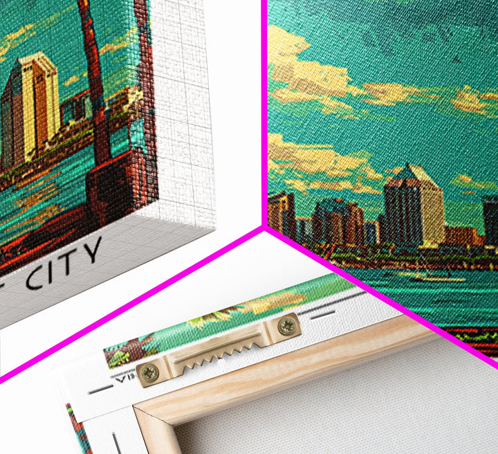 San Diego Travel Poster, Framed Canvas Print, Retro Travel Poster, City Wall Art, Vintage Travel Art, Vintage Posters, Travel Prints