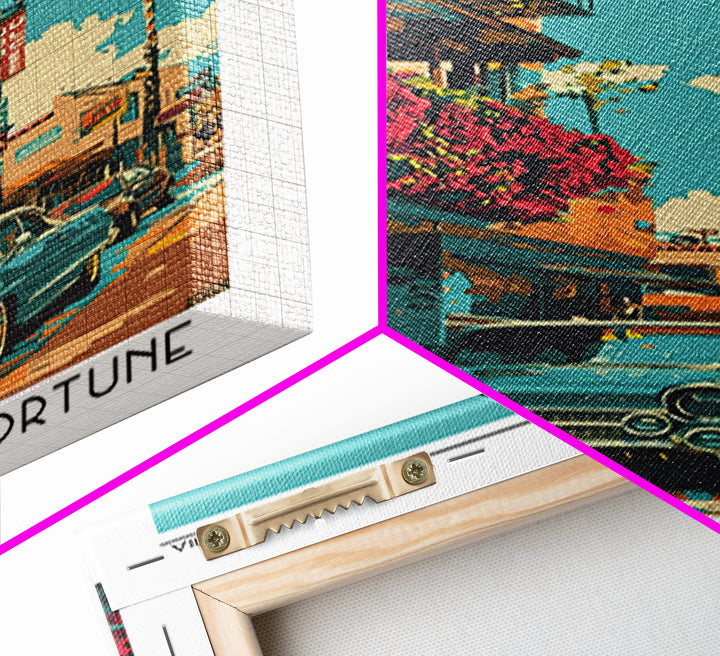 Ventura Travel Poster, Framed Canvas Print, Retro Wall Art, Travel Print, Poster Print, Vintage Travel Art, Travel Posters, Wall Art