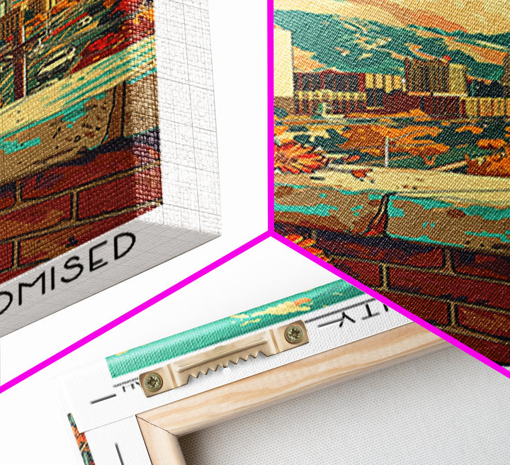 West Valley City Travel Poster, Framed Canvas Print, City Travel Poster, Travel Wall Decor, Home Decor, Fine Art Print, Travel Print