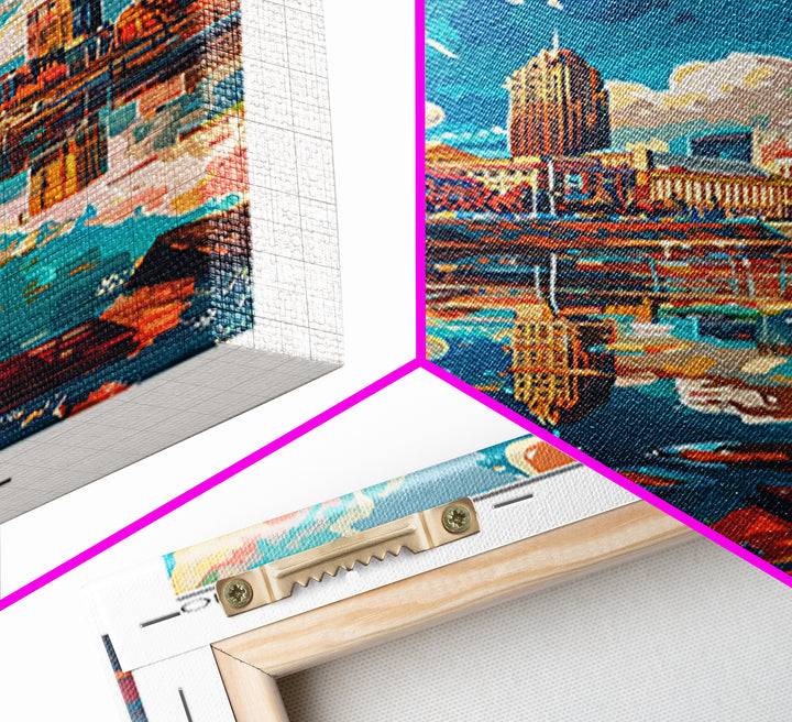 Akron Travel Poster, Canvas Print, Poster Print, Travel Wall Art, Gallery Wall Set, City Wall Art, Fine Art Print, Minimalist Poster