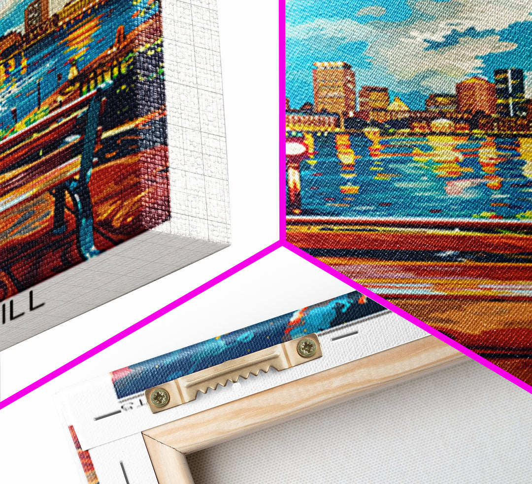 Boston Travel Poster, Canvas Print, Poster Print, Travel Wall Art, Minimalist Poster, Home Office Decor, Travel Print, City Wall Art