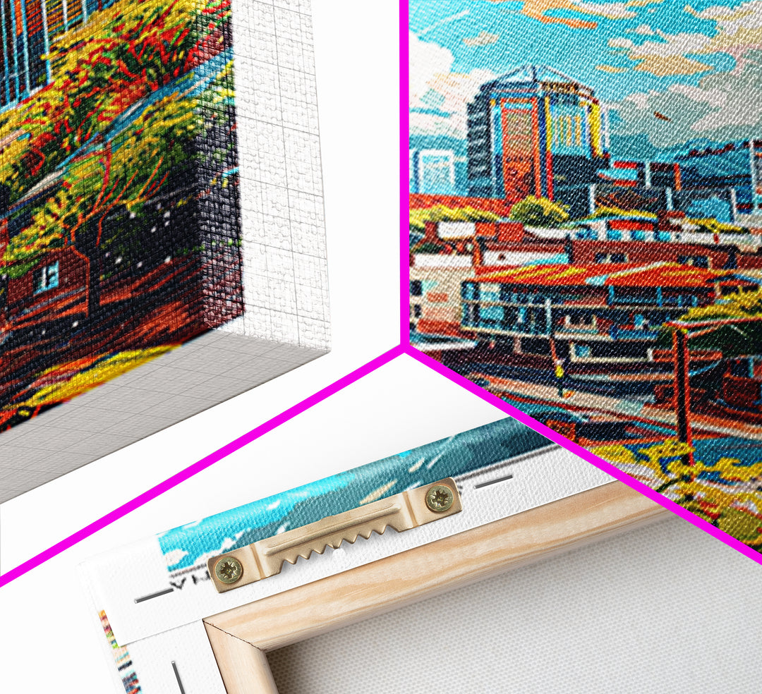Columbia Travel Poster, Framed Canvas Print, City Travel Poster, Travel Wall Art, Gallery Wall Set, Fine Art Print, Travel Art Print
