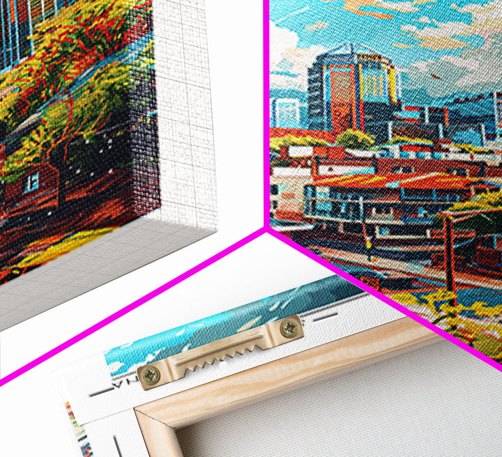 Columbia Travel Poster, Framed Canvas Print, City Travel Poster, Travel Wall Art, Gallery Wall Set, Fine Art Print, Travel Art Print