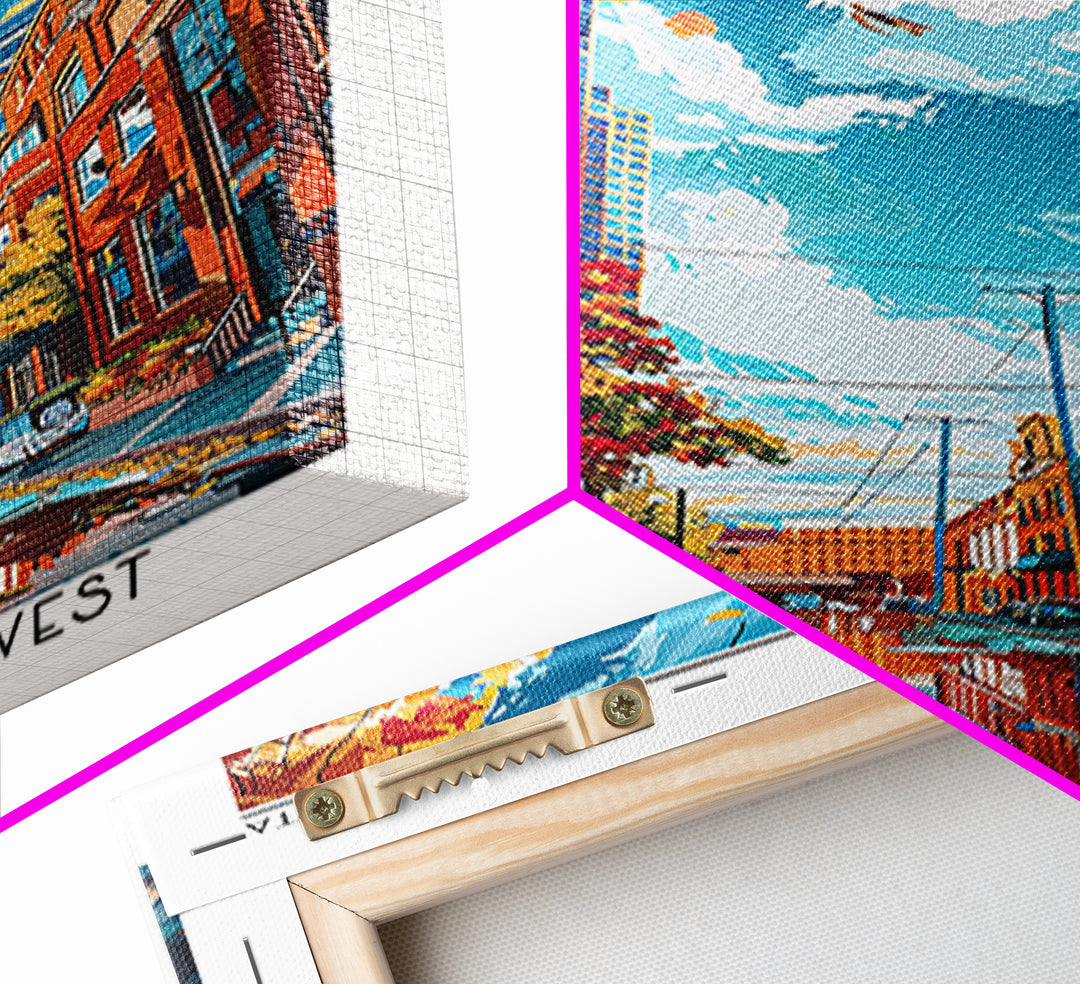 Fargo Travel Poster, Framed Canvas Print, Poster Print, Travel Wall Art, City Travel Poster, Living Room Wall Art, Modern Wall Decor