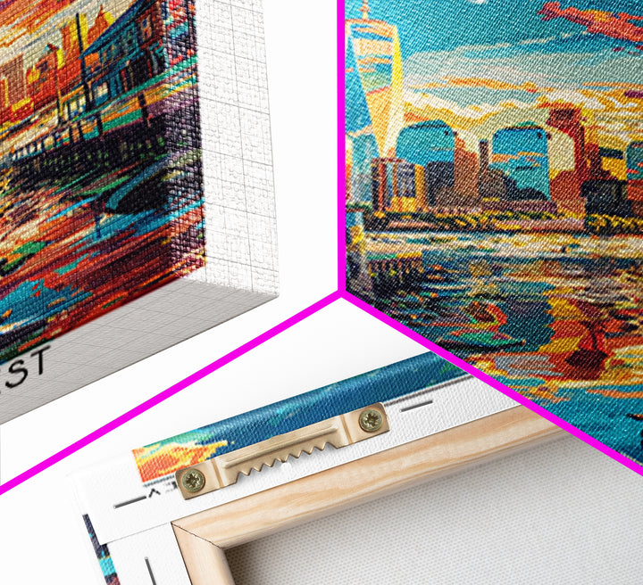Jersey City Travel Poster, Canvas Print, Retro Wall Art, Travel Print, Living Room Wall Art, City Wall Art, Fine Art Print, Wall Art