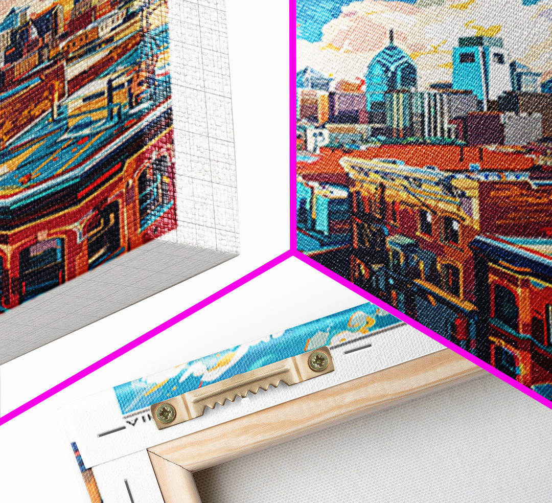 Philadelphia Travel Poster, Framed Canvas Print, City Travel Poster, Travel Wall Decor, Travel Prints, City Wall Art, City Art Print