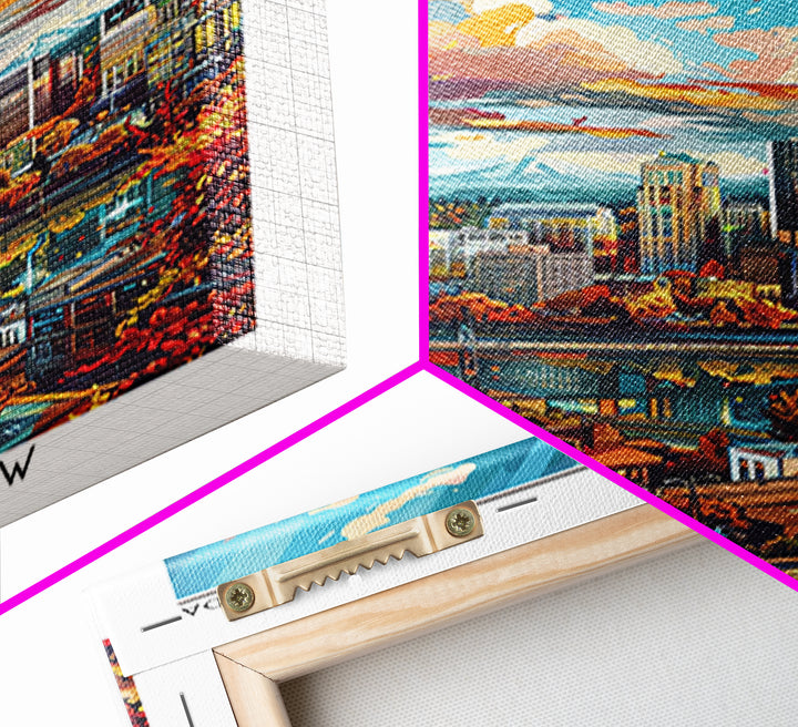 Portland Travel Poster, Framed Canvas Print, City Travel Poster, Vintage City Poster, Travel Wall Art, Vintage Posters, Travel Print