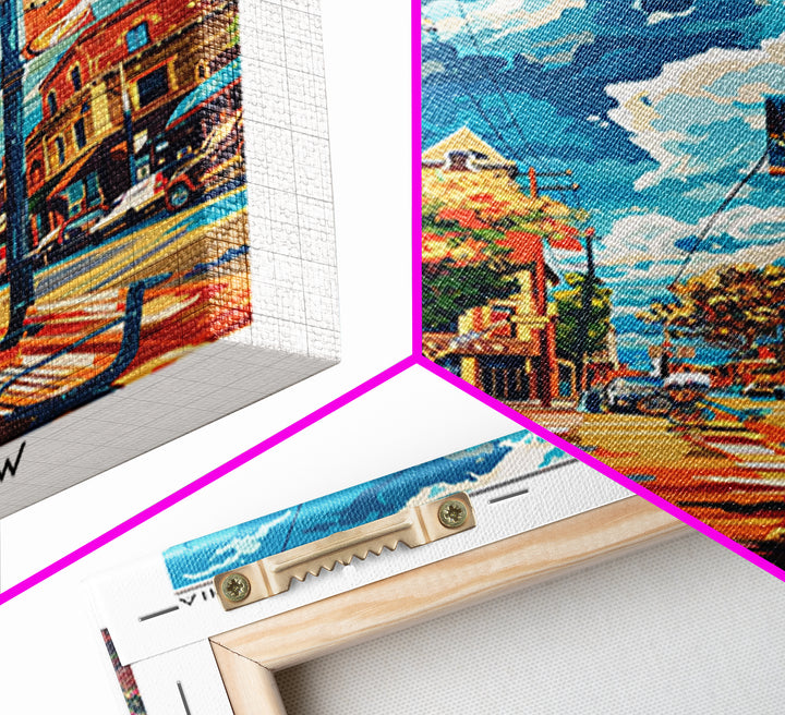 Roseville Travel Poster, Framed Canvas Print, City Travel Poster, Travel Wall Art, Minimalist Poster, Travel Prints, Wanderlust Gift