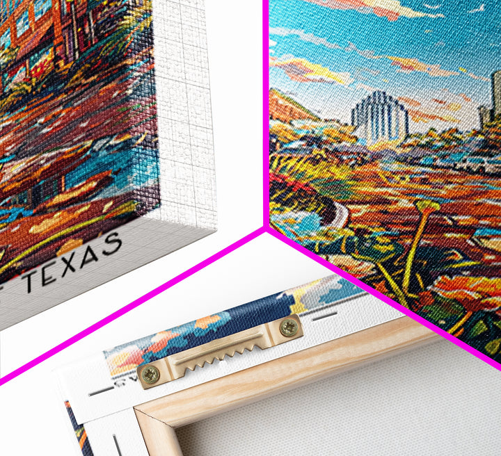 Round Rock Travel Poster, Framed Canvas Print, City Art Print, Travel Wall Art, Travel Posters, Colorful Wall Art, Home Office Decor