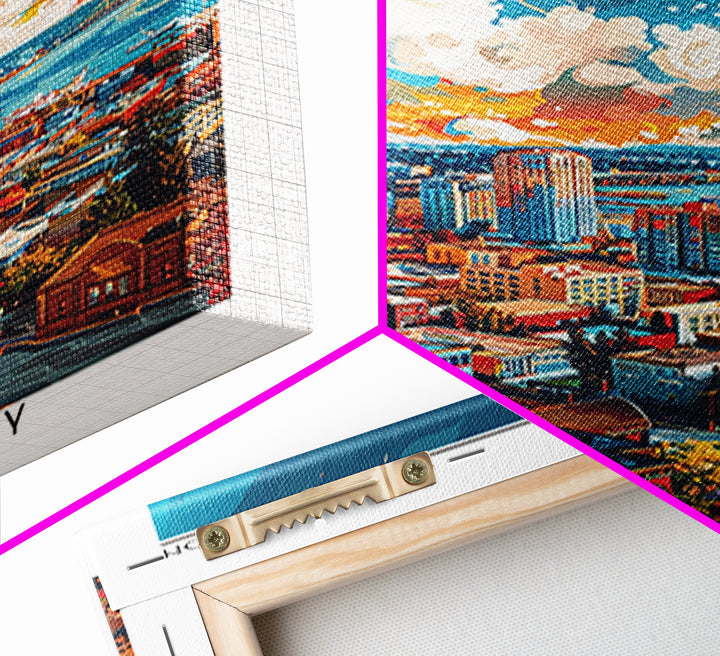 Tacoma Travel Poster, Framed Canvas Print, City Travel Poster, Travel Wall Art, Travel Art Print, Vintage Travel Art, Vintage Poster
