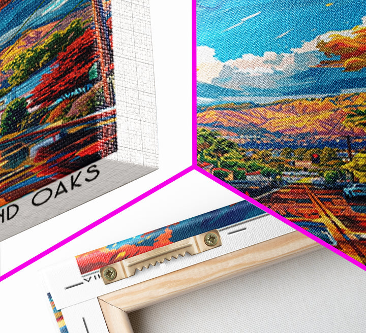 Thousand Oaks Travel Poster, Framed Canvas Print, City Travel Poster, Travel Wall Art, Art Print, Fine Art Print, Vintage Travel Art