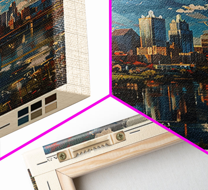 McKinney Travel Poster, Framed Canvas Print, City Travel Poster, Vintage City Poster, City Art Print, Wanderlust Gift, City Wall Art