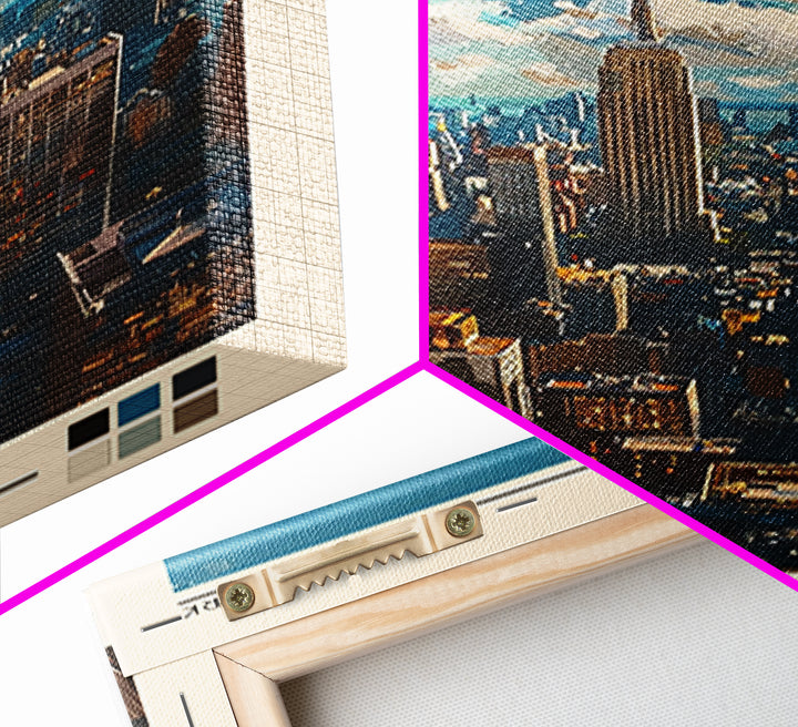 New York Travel Poster, Framed Canvas Print, Travel Wall Art, City Wall Art, Retro Travel Poster, Retro Travel Print, Retro Wall Art