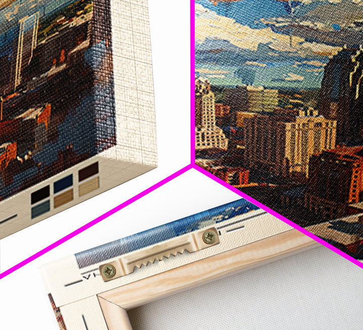 Winston-Salem Travel Poster, Canvas Print, City Art Print, Travel Wall Art, City Travel Poster, Home Office Decor, Travel Wall Decor