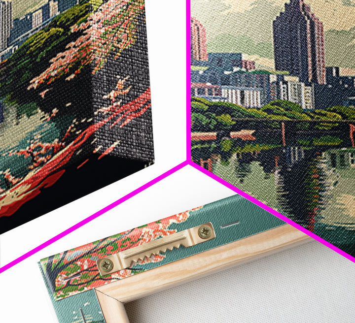 Atlanta Travel Poster, Framed Canvas Print, City Travel Poster, Travel Wall Decor, Travel Decor, Retro Travel Poster, Fine Art Print