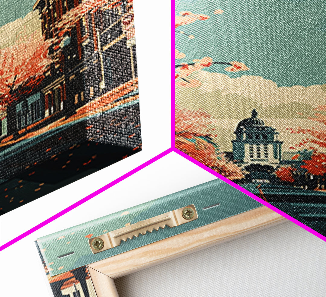 Columbia Missouri Travel Poster, Canvas Print, Travel Wall Art, City Wall Art, Retro Travel Print, Fine Art Print, Colorful Wall Art