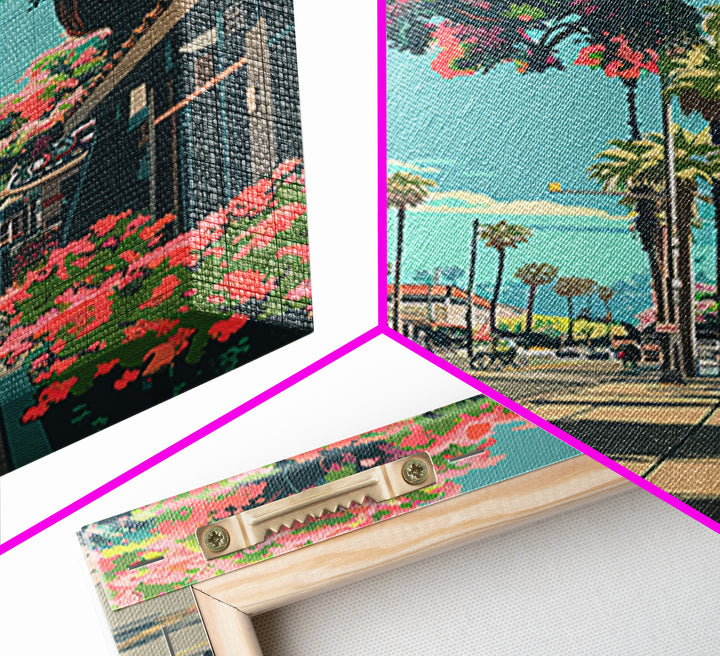 Garden Grove Travel Poster, Framed Canvas Print, City Travel Poster, Travel Wall Decor, Poster Art, Modern Wall Decor, Travel Prints