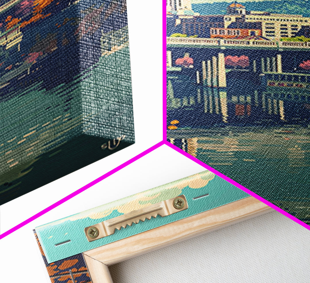 Knoxville Travel Poster, Framed Canvas Print, Travel Wall Art, City Wall Art, City Illustration, Colorful Wall Art, Travel Art Print