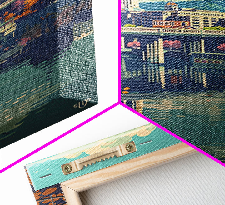 Knoxville Travel Poster, Framed Canvas Print, Travel Wall Art, City Wall Art, City Illustration, Colorful Wall Art, Travel Art Print