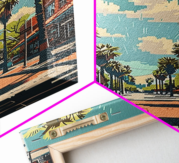 Rancho Cucamonga Travel Poster, Framed Canvas Print, Travel Wall Art, City Wall Art, Travel Art Print, Wanderlust Gift, Travel Decor