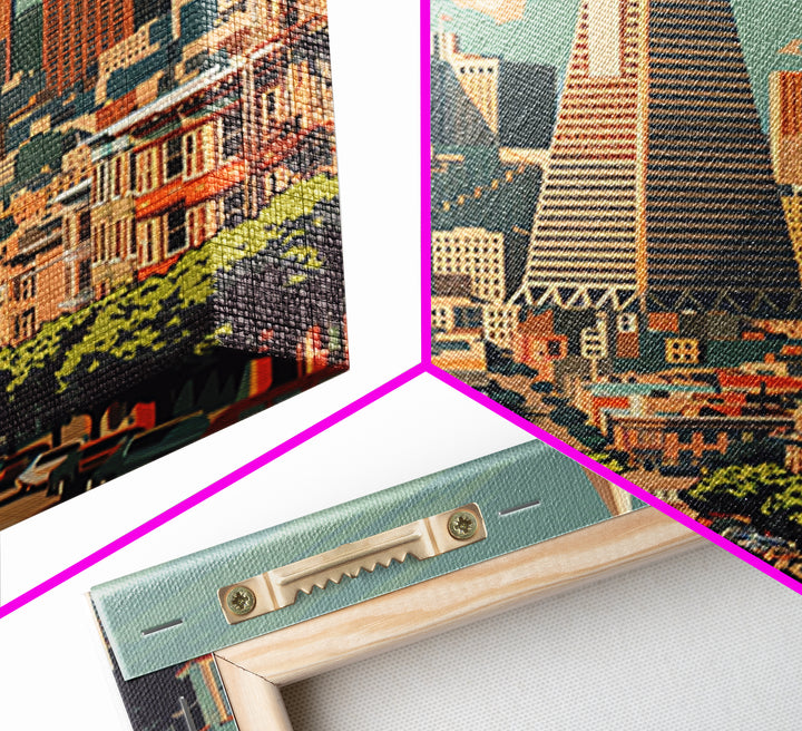San Francisco Travel Poster, Canvas Print, City Travel Poster, Vintage City Poster, Gallery Wall Set, Vintage Travel, Vintage Poster