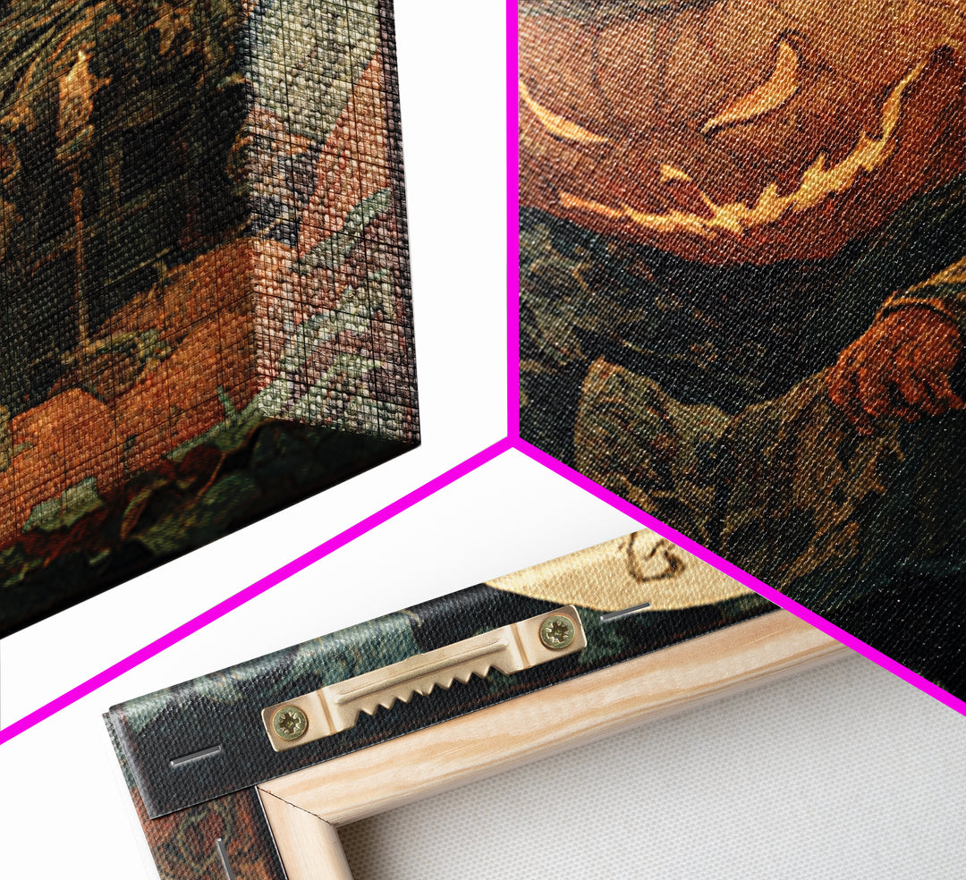 The Jack-O'-Lantern King, Dark Symbolist Art, Square Wall Art, Dark Fantasy Wall Art, Framed Canvas Print, Halloween Wall Art