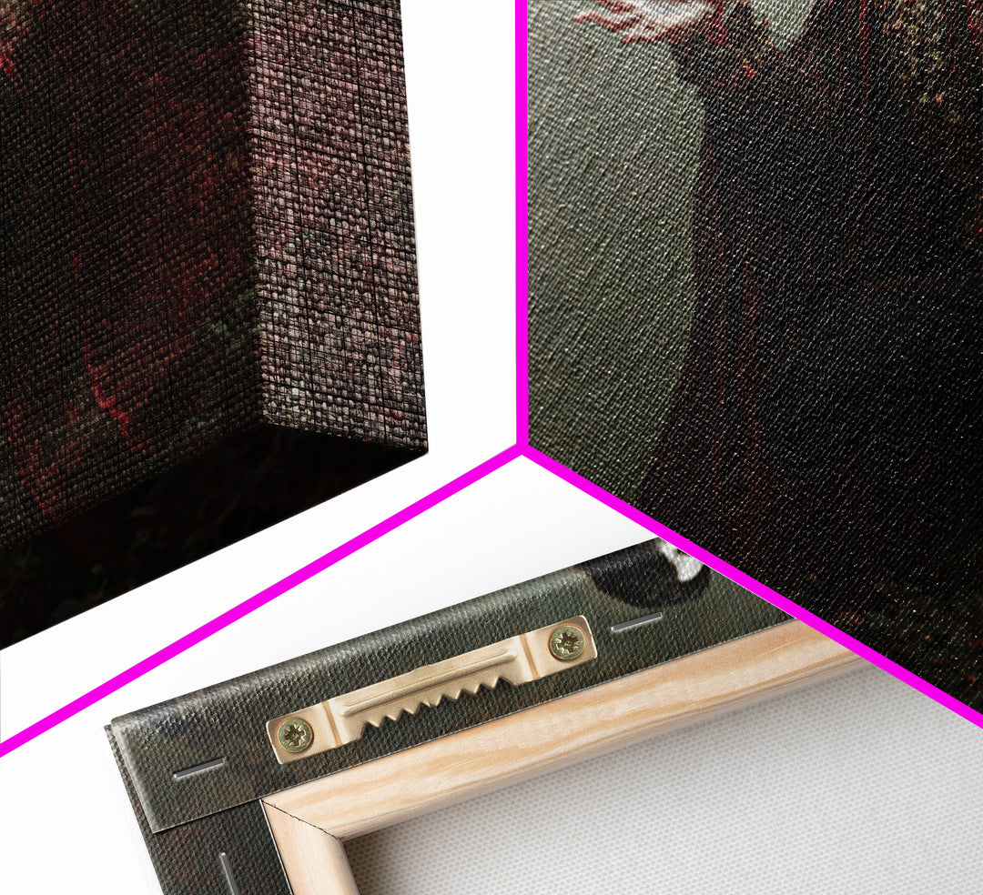 The Crimson Vampire, Romantic Gothic Landscape, Landscape Wall Art, Dark Fantasy Wall Art, Framed Canvas Print, Halloween Wall Art