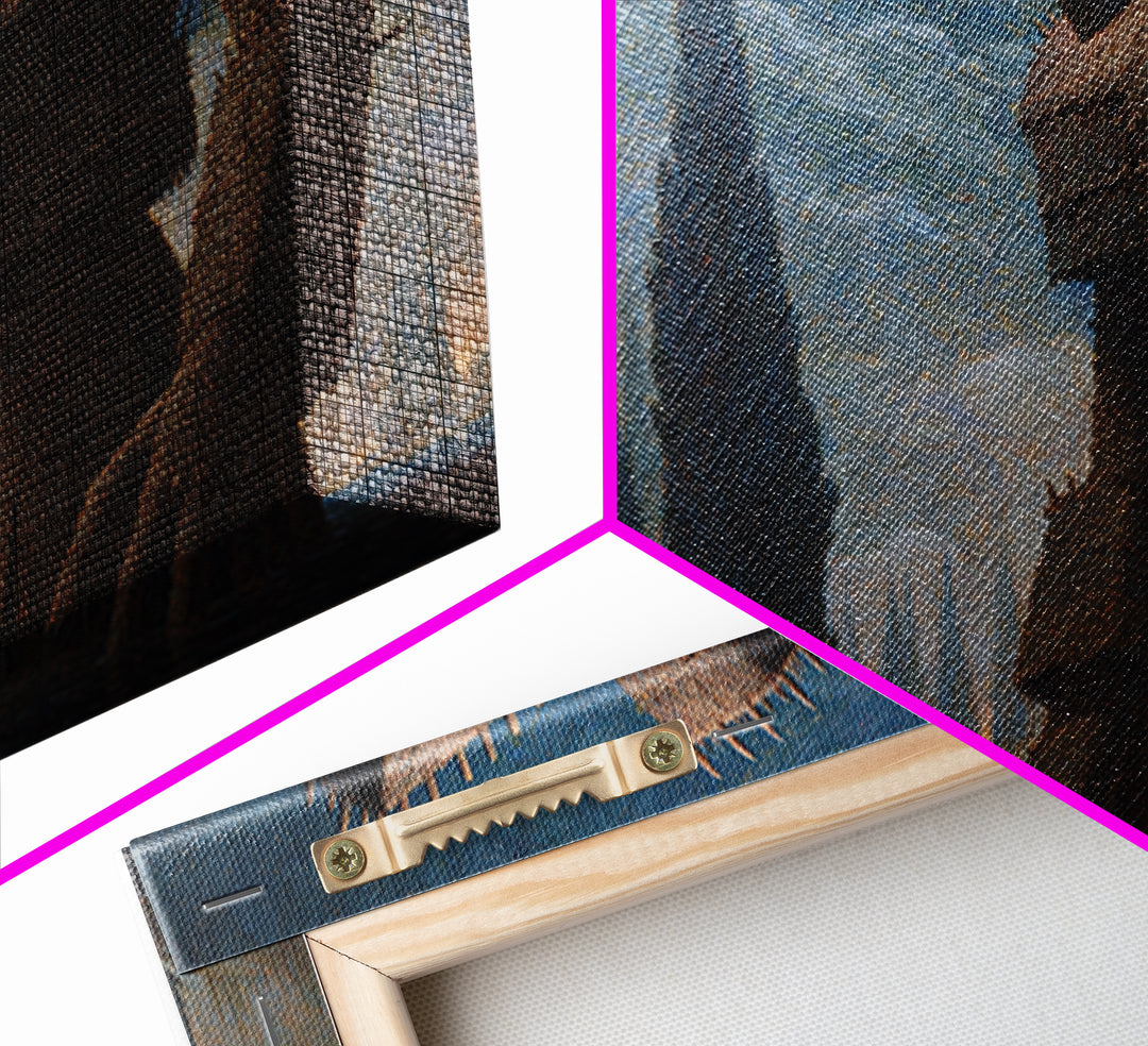 The Stitched Giant, Symbolist Gothic Landscape, Landscape Wall Art, Gothic Horror Wall Art, Canvas Print, Halloween Wall Art