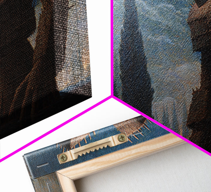 The Stitched Giant, Symbolist Gothic Landscape, Landscape Wall Art, Gothic Horror Wall Art, Canvas Print, Halloween Wall Art