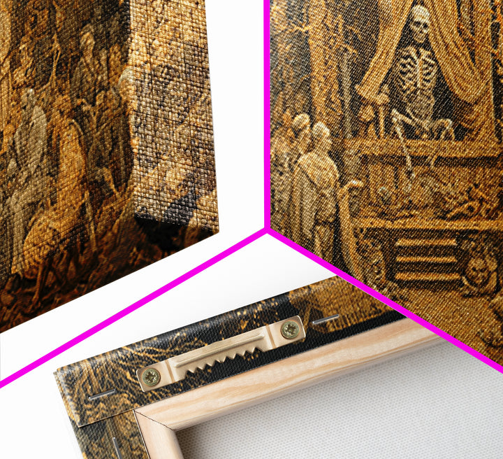 The Mummy Pharaoh, Northern Renaissance Horror, Wide Panoramic Art, Dark Fantasy Wall Art, Framed Canvas Print, Halloween Wall Art