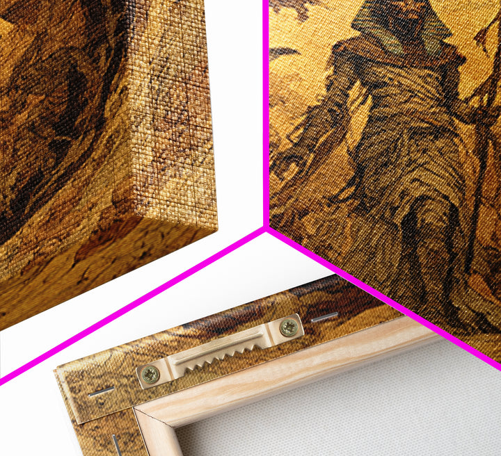 The Mummy Pharaoh, Gothic Storybook Art, Square Wall Art, Macabre Wall Art, Framed Canvas Print, Halloween Wall Art, Halloween Decor