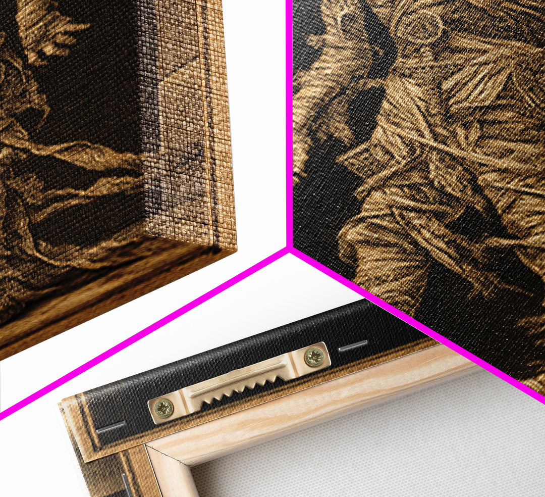 The Mummy Pharaoh, Victorian Macabre Art, Vertical Wall Art, Dark Halloween Decor, Framed Canvas Print, Halloween Wall Art