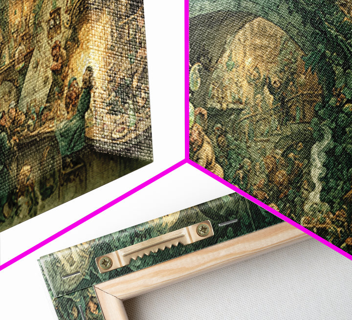 The Mad Alchemist, Northern Renaissance Horror, Wide Panoramic Art, Dark Halloween Decor, Framed Canvas Print, Halloween Wall Art