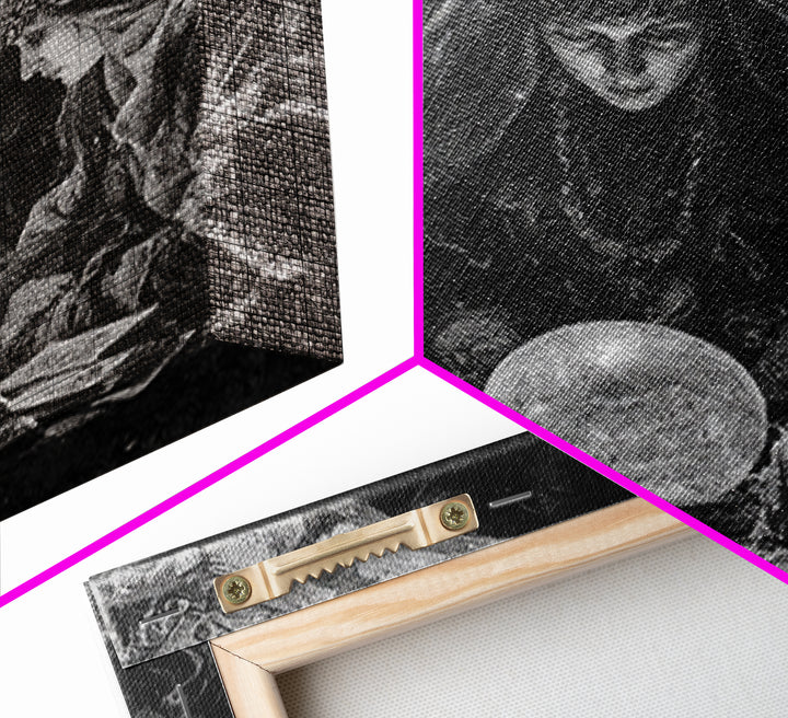The Midnight Fortune Teller, Dark Romantic Horror Art, Square Wall Art, Macabre Wall Art, Canvas Print, Halloween Wall Art