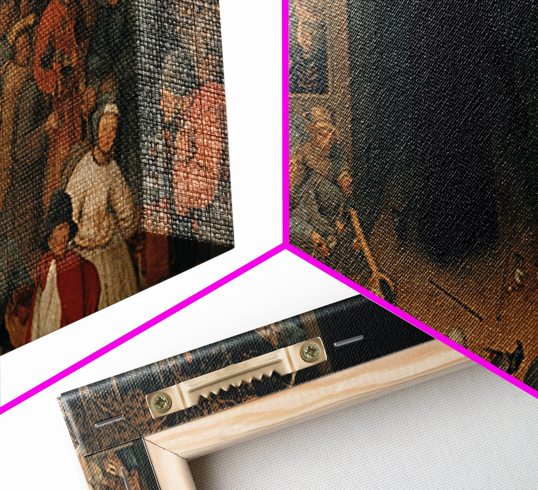 The Shadow Person, Northern Renaissance Horror, Wide Panoramic Art, Macabre Wall Art, Canvas Print, Halloween Wall Art