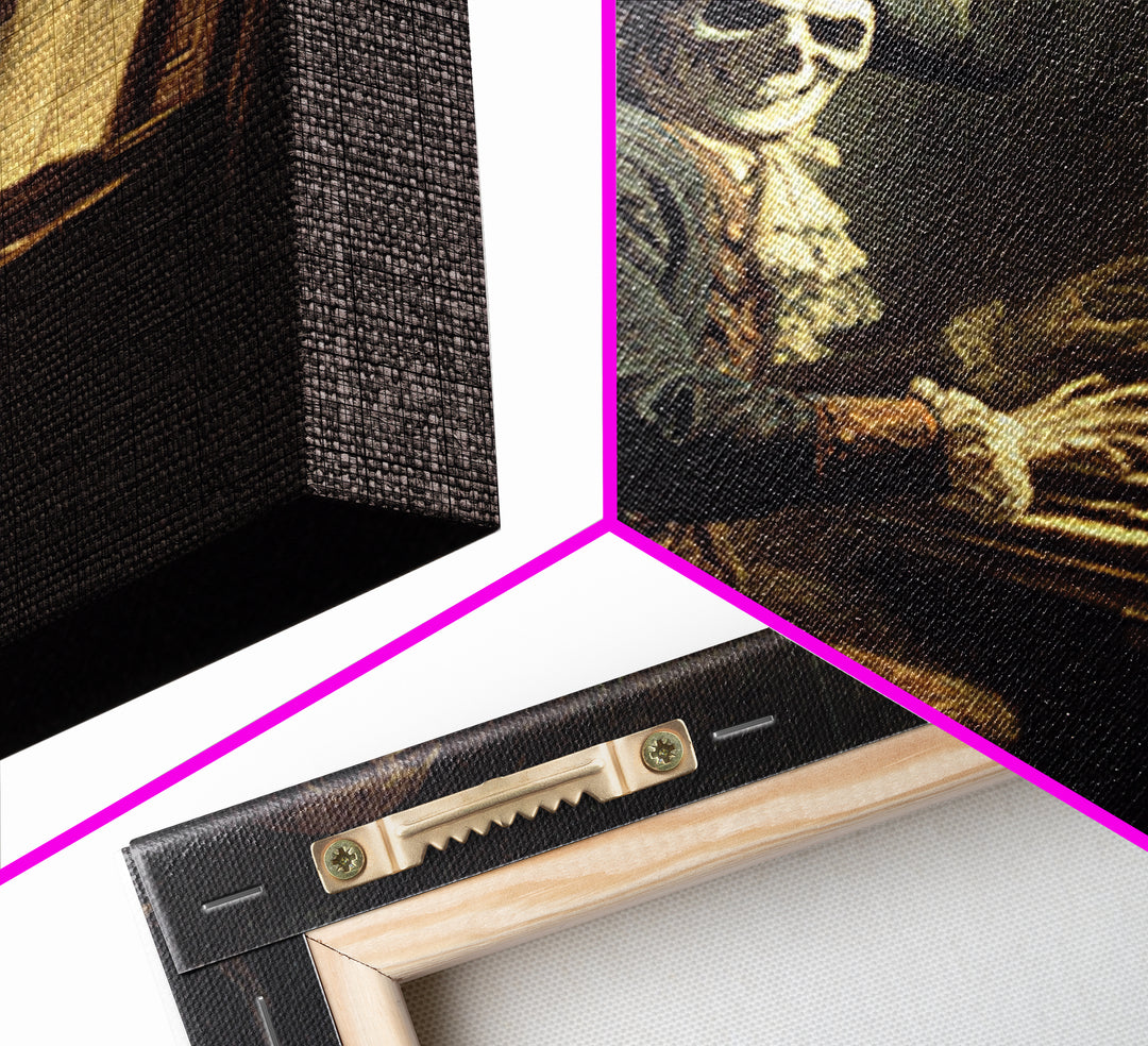 The Phantom Organist, Baroque Witchcraft Art, Square Wall Art, Dark Halloween Decor, Canvas Print, Halloween Wall Art, Spooky Wall Decor