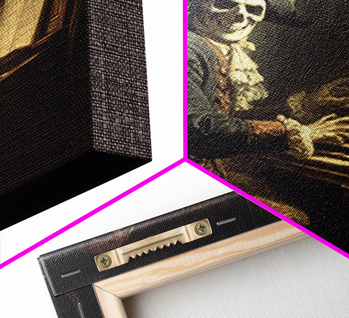 The Phantom Organist, Baroque Witchcraft Art, Square Wall Art, Dark Halloween Decor, Canvas Print, Halloween Wall Art, Spooky Wall Decor