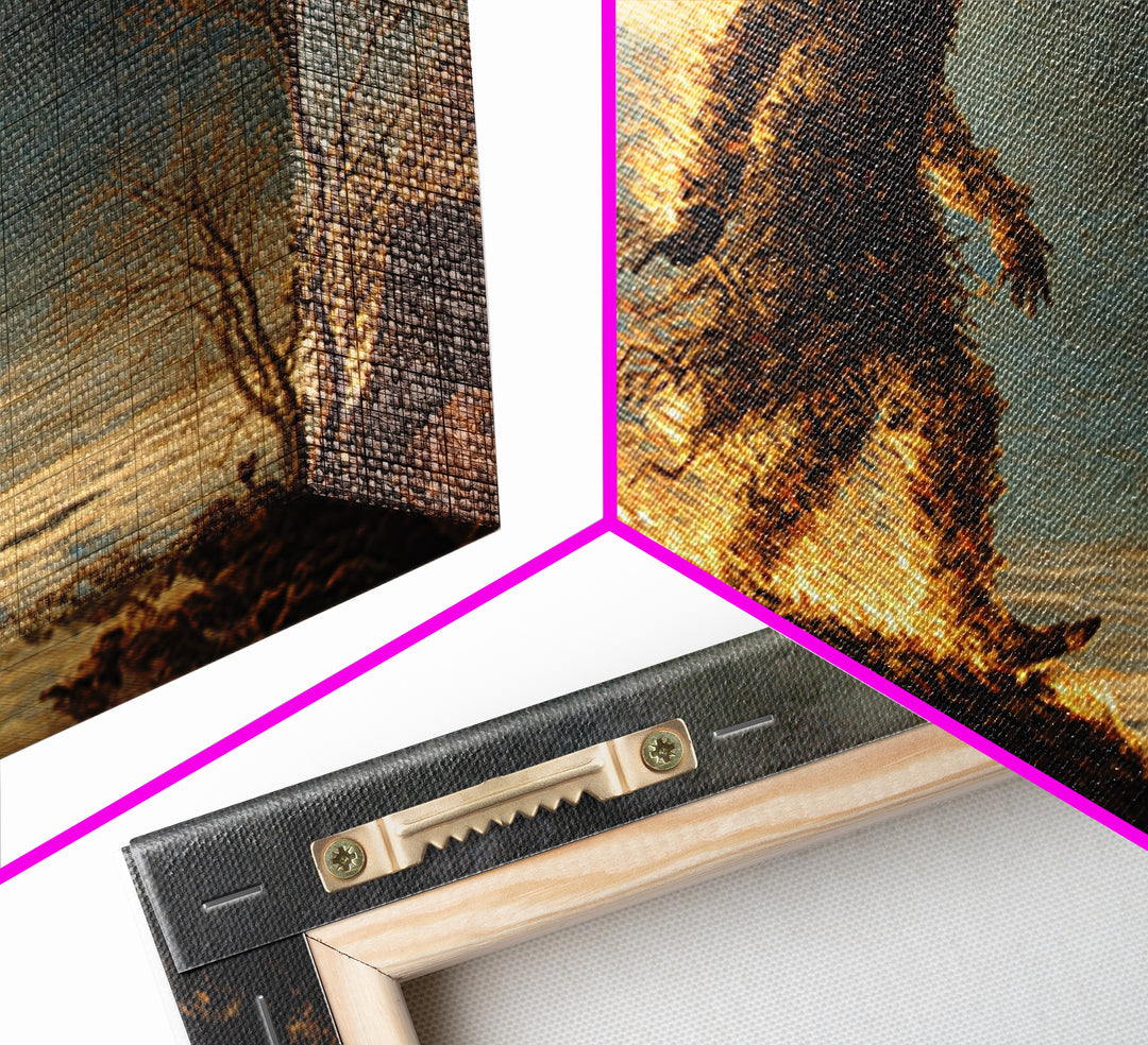 The Candlewax Man, Romantic Gothic Landscape, Landscape Wall Art, Macabre Wall Art, Framed Canvas Print, Halloween Wall Art