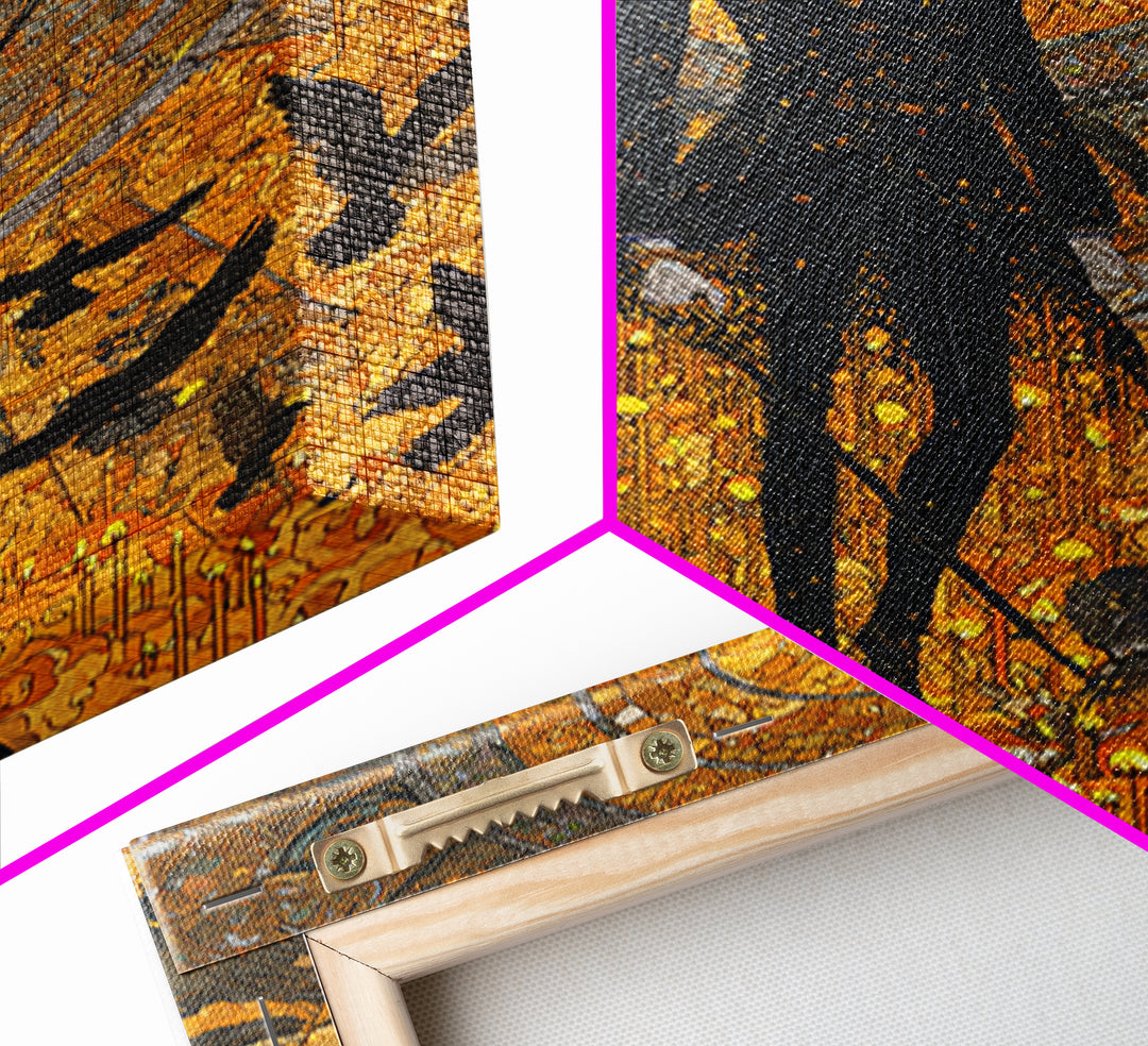 The Candlewax Man, Stained Glass Gothic Art, Vertical Wall Art, Gothic Horror Wall Art, Canvas Print, Halloween Wall Art, Halloween Decor