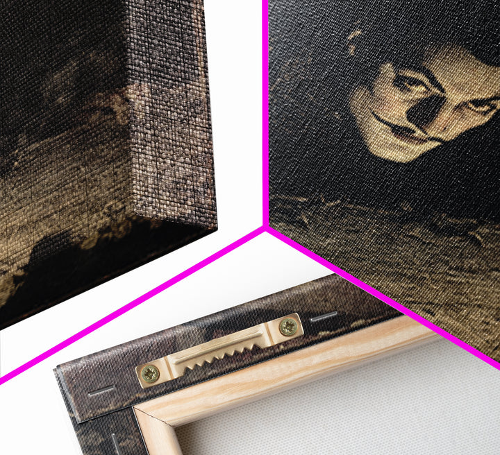 The Attic Whisperer, Dark Symbolist Art, Square Wall Art, Gothic Horror Wall Art, Canvas Print, Halloween Wall Art
