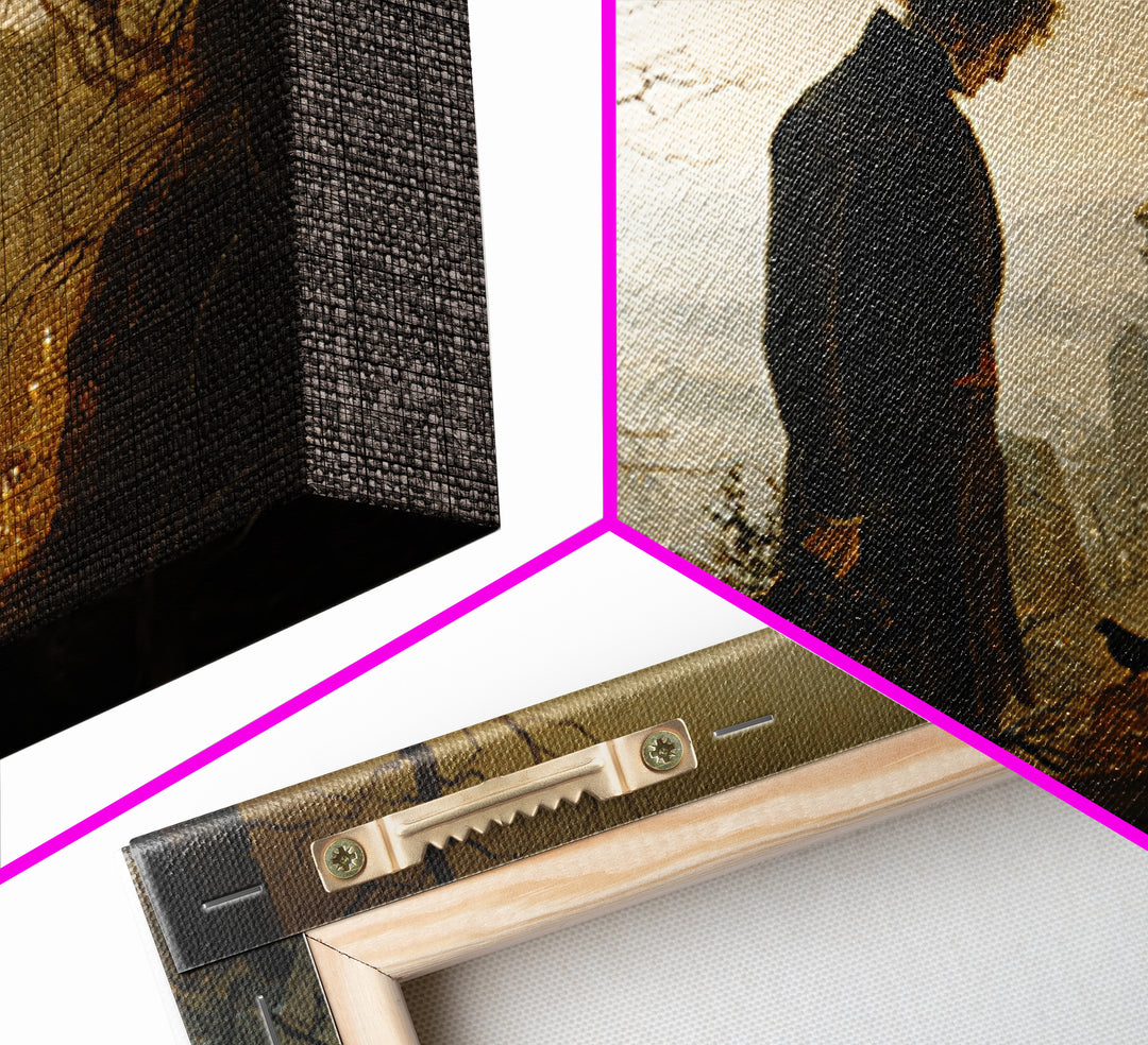 The Ghostly Groom, Romantic Gothic Landscape, Landscape Wall Art, Gothic Horror Wall Art, Canvas Print, Halloween Wall Art