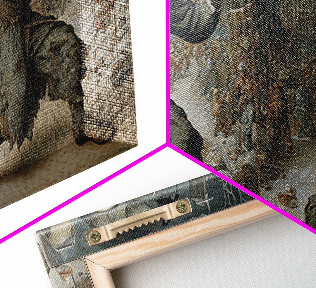 The Phantom Jester, Northern Renaissance Horror, Wide Panoramic Art, Macabre Wall Art, Canvas Print, Halloween Wall Art