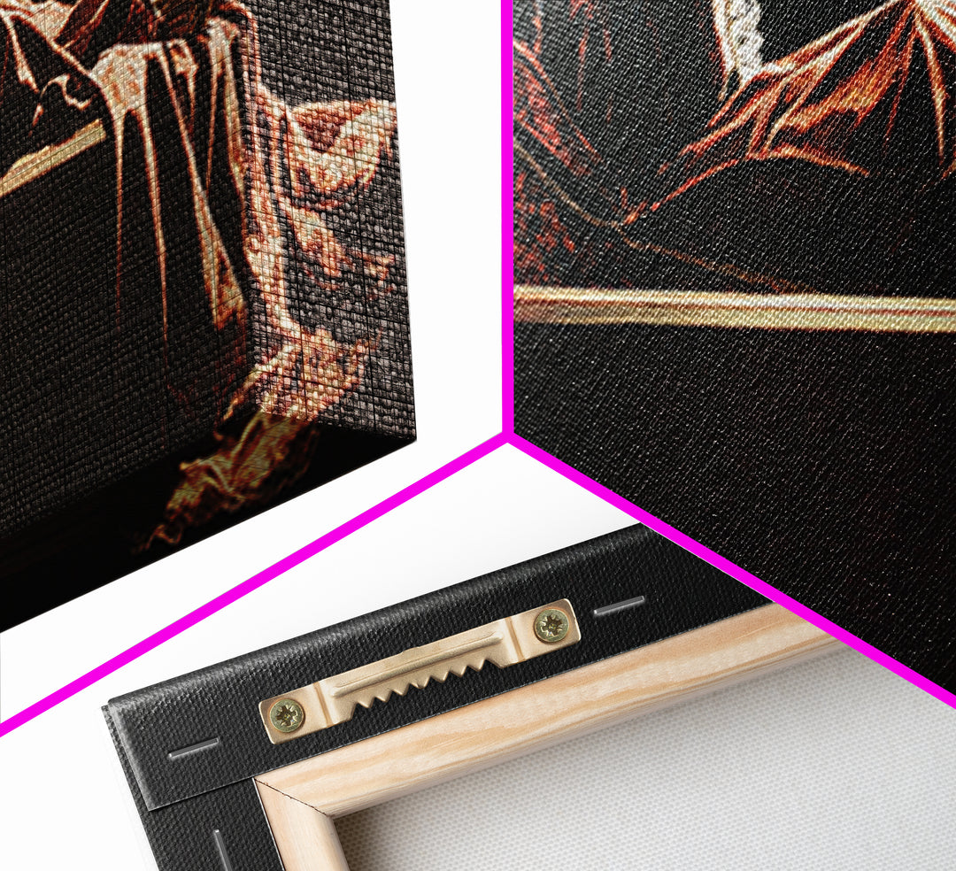 The Coffin Sleeper, Danse Macabre Art, Extra Wide Wall Art, Dark Fantasy Wall Art, Framed Canvas Print, Dark Fantasy Art
