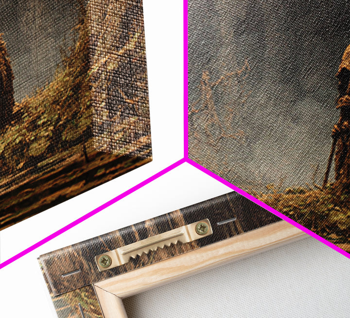 The Swamp Witch, Baroque Witchcraft Art, Landscape Wall Art, Gothic Horror Wall Art, Canvas Print, Halloween Wall Art, Gothic Home Decor