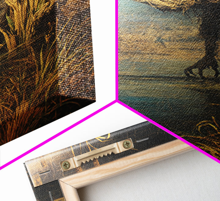The Bog Mummy, Ornate Symbolist Art, Vertical Wall Art, Dark Halloween Decor, Framed Canvas Print, Halloween Wall Art