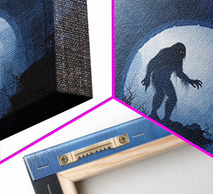 The Bridge Troll At Midnight, Romantic Gothic Landscape, Landscape Wall Art, Macabre Wall Art, Canvas Print, Halloween Wall Art